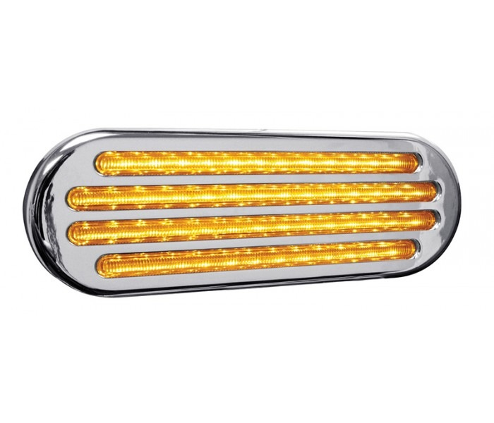 Oval Flatline Turn Signal & Marker Led - Clear Amber - Lighting Accessories