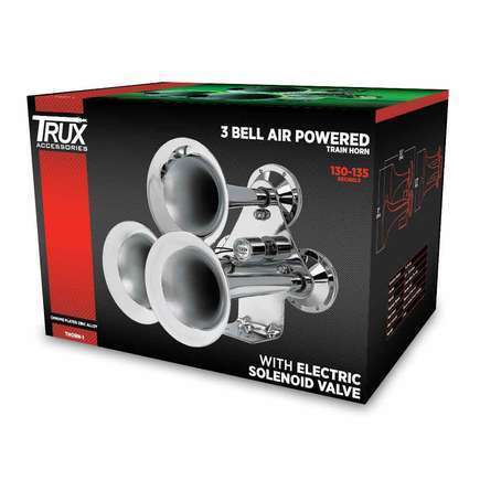 Compact Extra Loud 3 Bell Chrome Train Horn