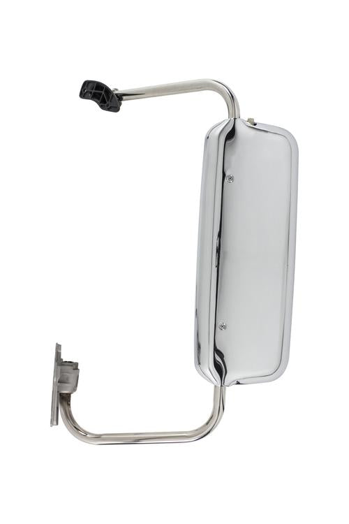 Complete Mirror Assembly with Stainless Steel Arm -Heated-Motorized- Chrome Cover - Fits Freightliner Columbia & Century 2005+, FL112 Set back Axle. Coronado. Passenger