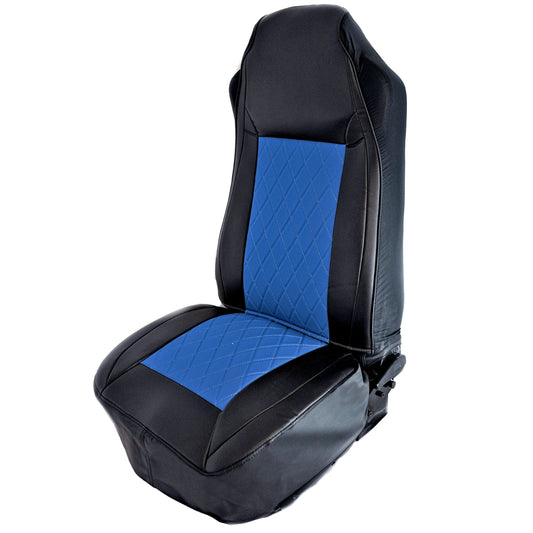 Diamond Series Blue W/White Stitching Seat Cover