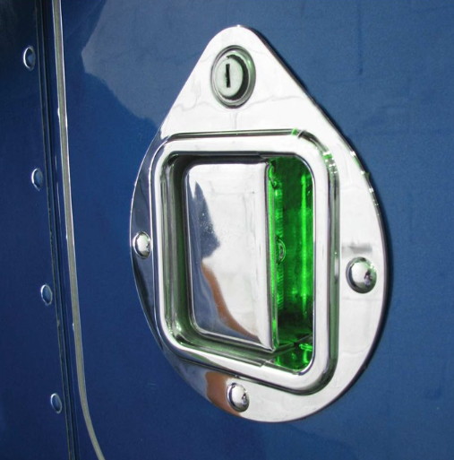 Door Handle Cover Peterbilt W/6 Green LEDs Driver