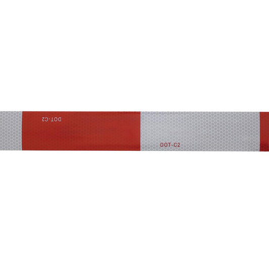 DOT-C2 Reflective Tape - 6'' White/6'' Red. (Roll 150 ft) Sold by FT