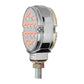 Double Face Pearl 3" LED Pedestal Light. Single pack. Amber/Red Clear Lens.