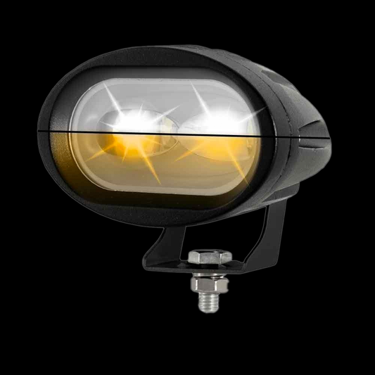 Dual Color White/Amber Spot Heavy Duty LED Work Lamp