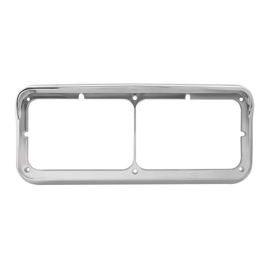 Dual Rectangular Headlight Bezel W/ Visor