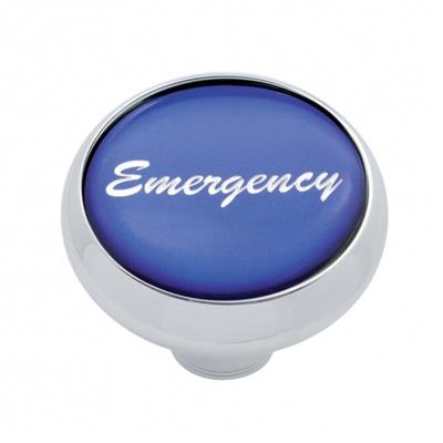 "Emergency" Deluxe Air Valve Knob - Blue Glossy Sticker