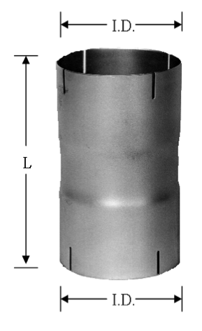 Female Connector Chrome. Ends ID both sides.