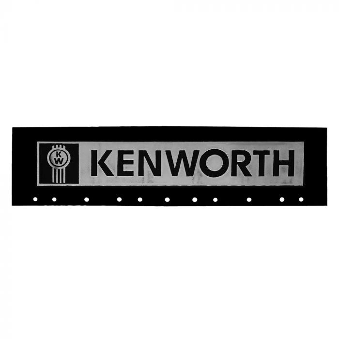 Fender Flap Kenworth Black White Logo 24" x 06"
