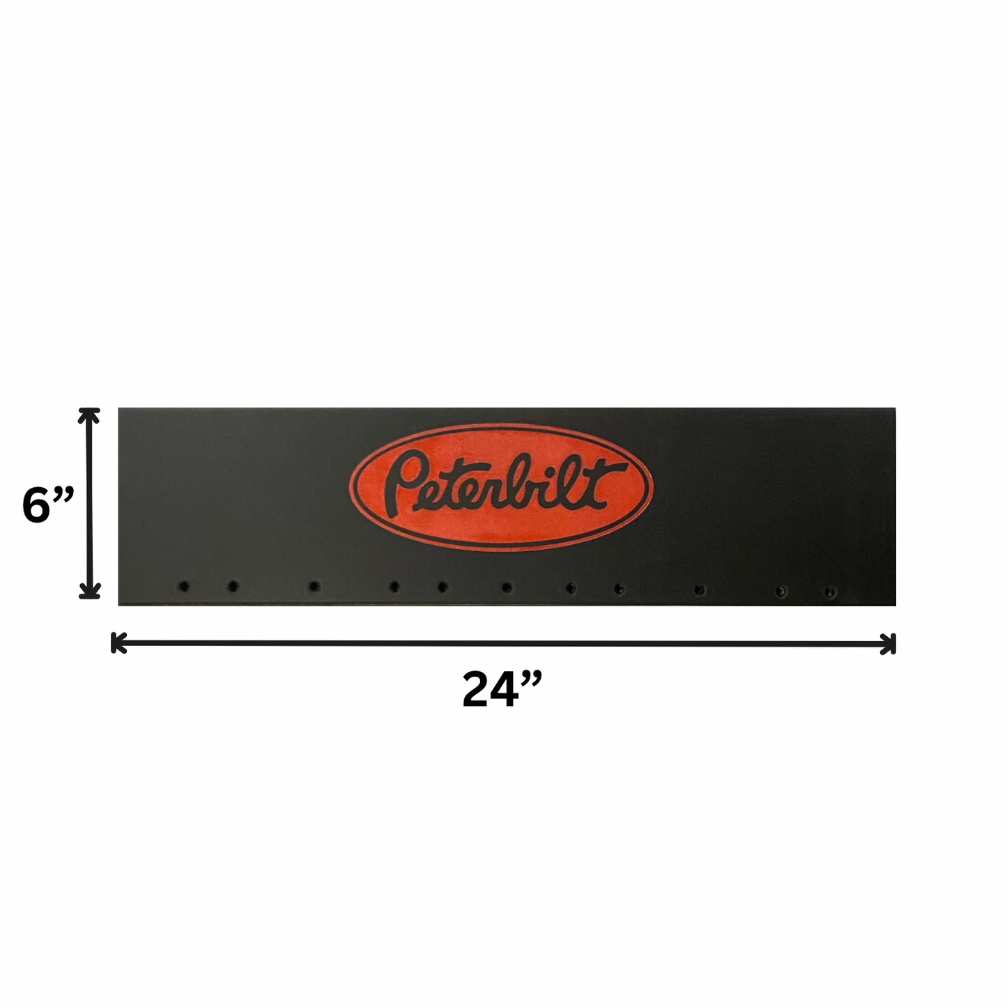 Fender Mud Flap Peterbilt Black 24" x 06"