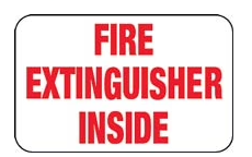 Fire Exting. Inside Sticker