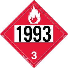 Flammable 1993 Class 3 Decal Sticker
