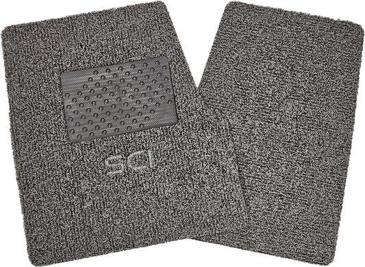 Floor Mat - Freightliner 2008-2018 Cascadia/Coronado - Black/Grey w/ SCI Logo