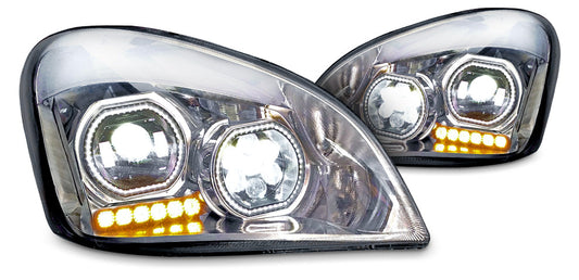 FREIGHTLINER CASCADIA 2008-17 LED HEADLIGHT CHROME (DRIVER)