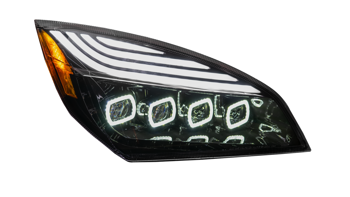 FREIGHTLINER CASCADIA 2018+ LED HEADLIGHT BLACK (PASSENGER)