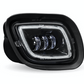 Freightliner Cascadia LED Projector Fog Light Black. Passenger Side