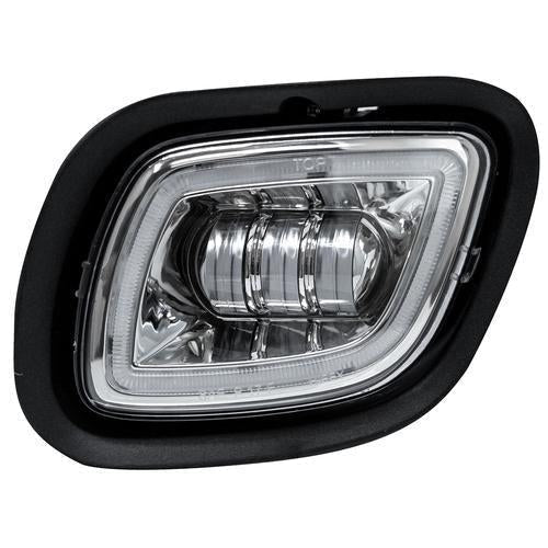 Copy of Freightliner Cascadia LED Projector Fog Light Chrome - DRIVER Work and Fog lights