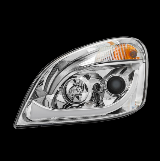 Freightliner Cascadia LED Projector Headlight Assembly with LED Strip