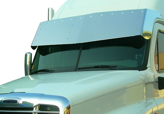 Freightliner Cascadia Mid & High-Roof 16"x18" V-Style Visor w/10-2" Light Holes