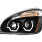Freightliner Cascadia Projector Headlight w/ White LED Running Light