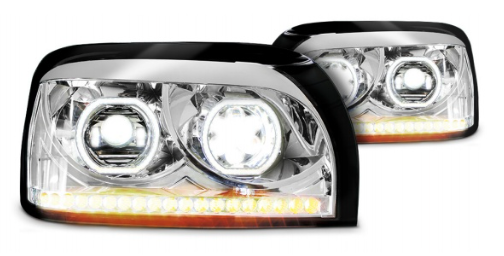 Freightliner Century Headlight Chrome LED / Sequential Turn Signal