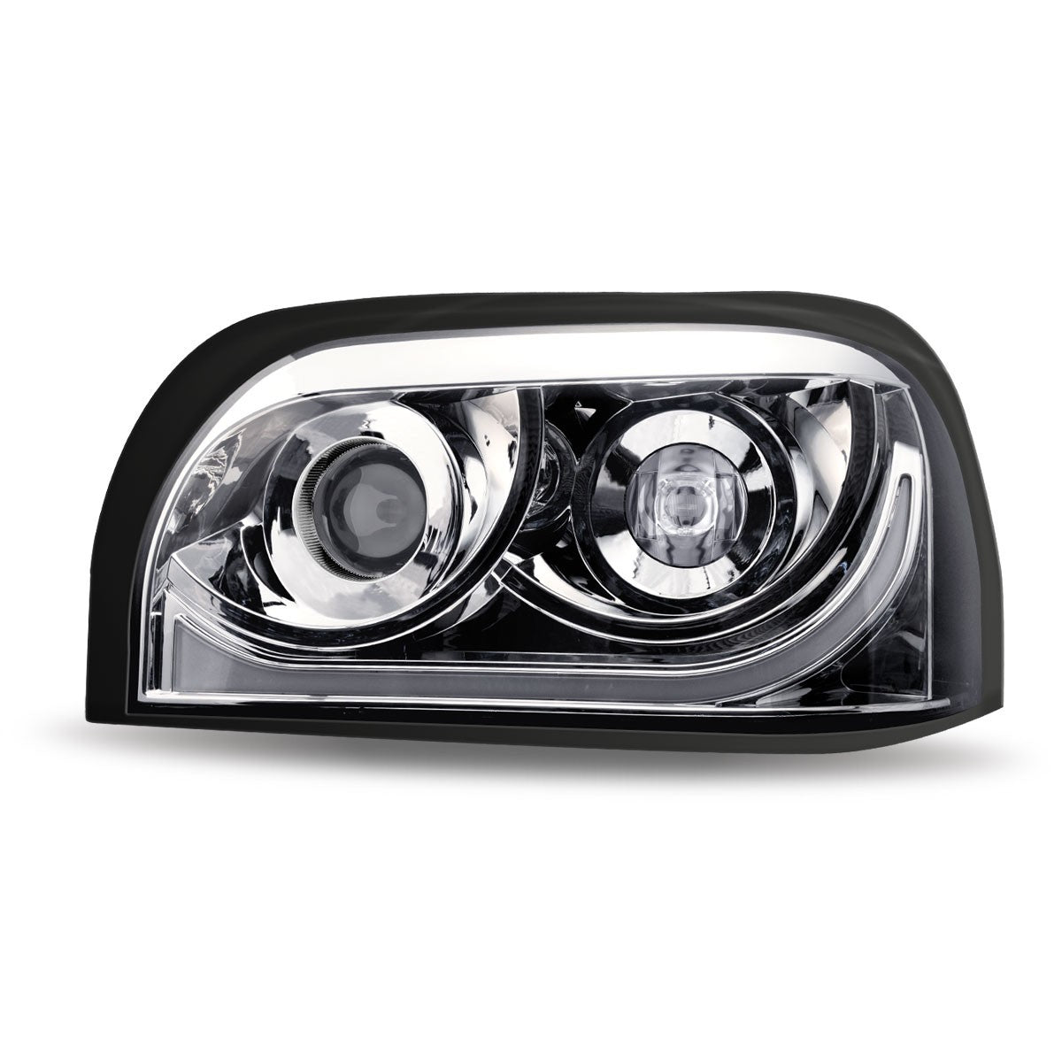 Freightliner Century LED Projector Headlight Assembly with LED Strip