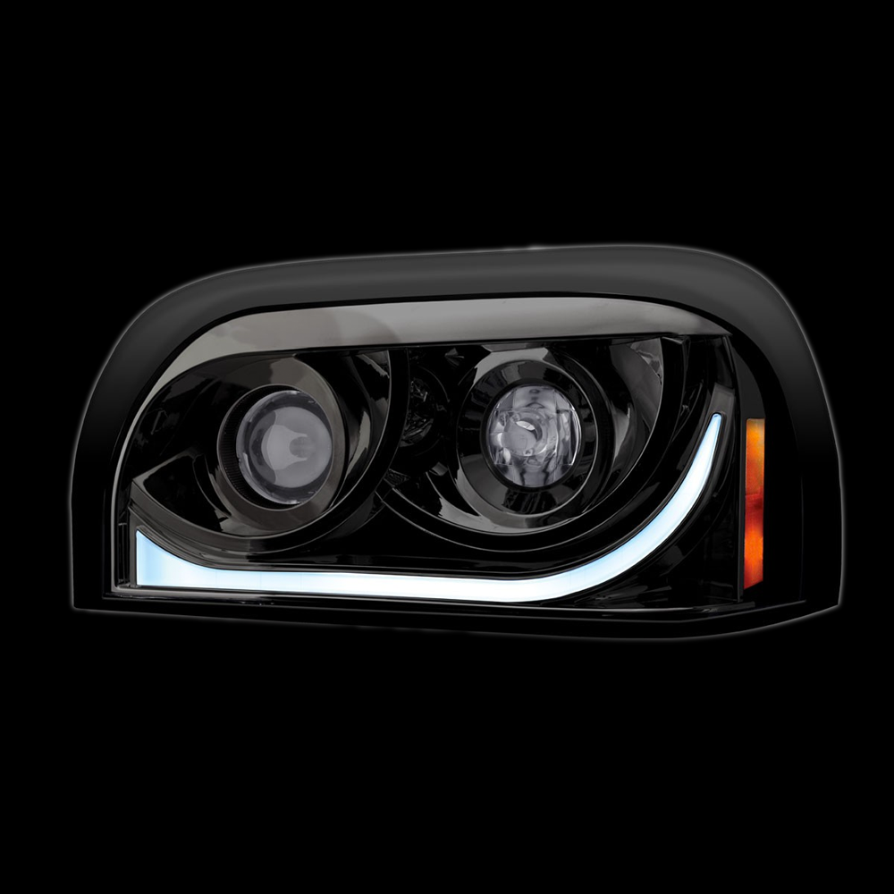 Freightliner Centuty LED Projector Headlight Assembly with LED Strip. (Driver Side)