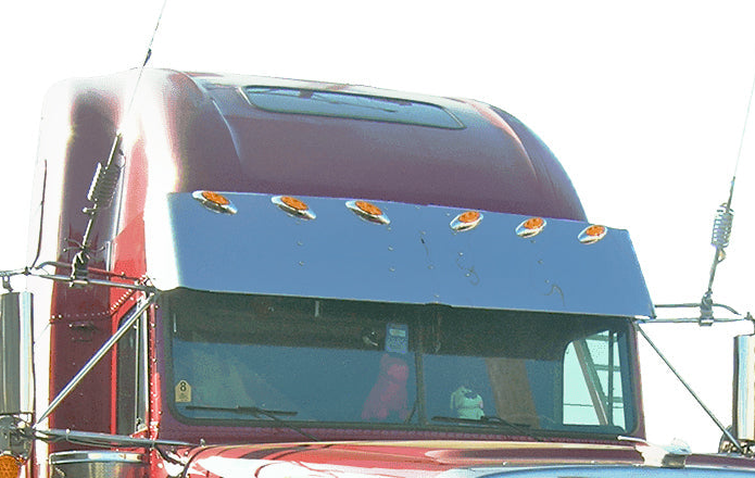 Freightliner Classic Condo 18" Blind Mount Drop Visor w/6-Combo Light Holes
