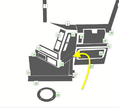 Freightliner Classic/Fld Center Dash Right Side Lower Trim