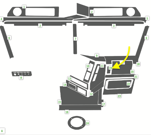 Freightliner Classic/Fld Passenger's Side Ash Tray Trim