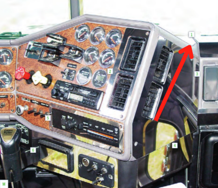 Freightliner Classic / FLD Top of Dash Trim