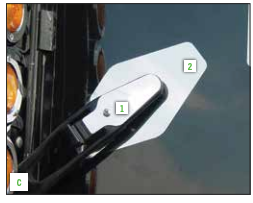 Freightliner Classic / FLD Top Of Hood Strap Pull Trims W/HW (Fits Most Peterbilt, Freightliner, Kenworth)