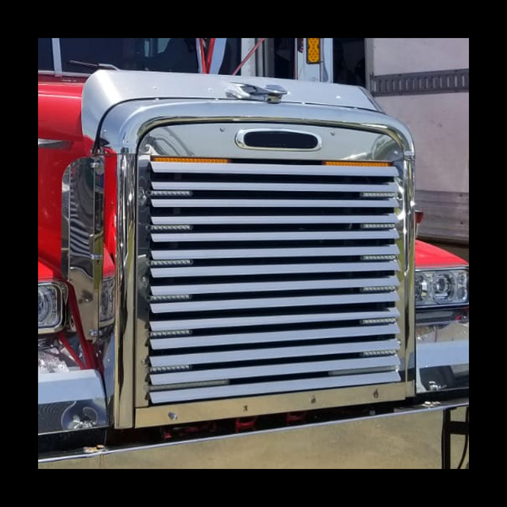 Freightliner Classic Stainless Steel Louvered Grill - 14 Bars (1990+)