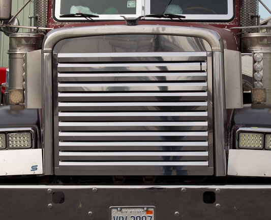 Freightliner Classic/XL/FLD 120 Hood Grill w/12 Munster Louvers - Grill Surround NOT included.