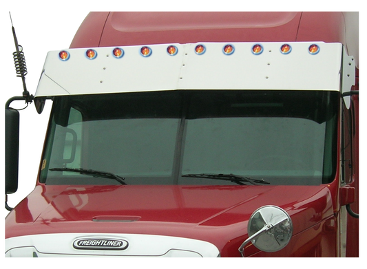 Freightliner Columbia/Century Condo 18" Drop Visor w/10-2" Light Holes (3 Hole Side Mount)