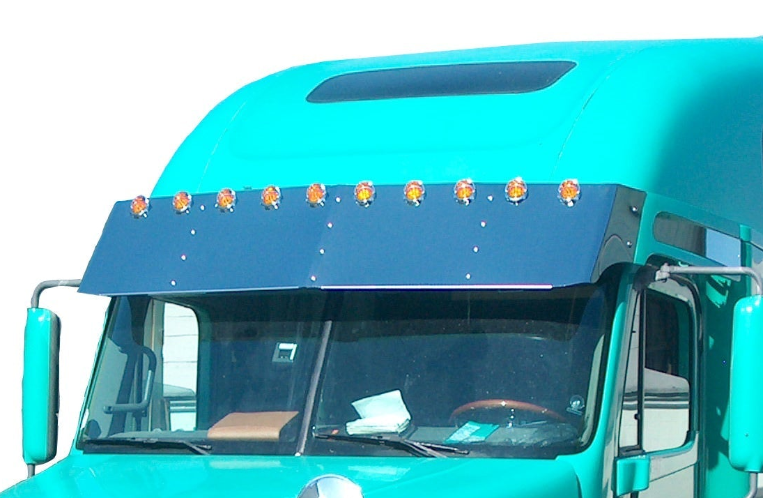 Freightliner Columbia/Century Condo 18" Drop Visor w/10-2" Light Holes