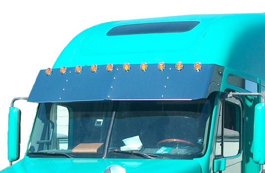 Freightliner Columbia/Century Condo 18" Drop Visor w/10-2" Light Holes