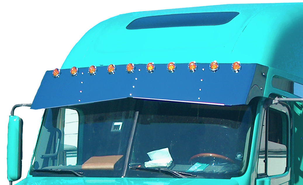 Freightliner Columbia/Century Condo 18"x16" Bowtie Visor w/10-2" Light Holes