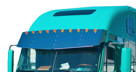 Freightliner Columbia/Century Condo 18"x20" V-Style Visor w/10-2" Light Holes