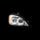 Freightliner Columbia Chrome LED HeadLight Projection With LED Bar. Passenger