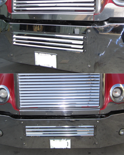 Freightliner Coronado Bumper Grill Insert w/4 Louvers