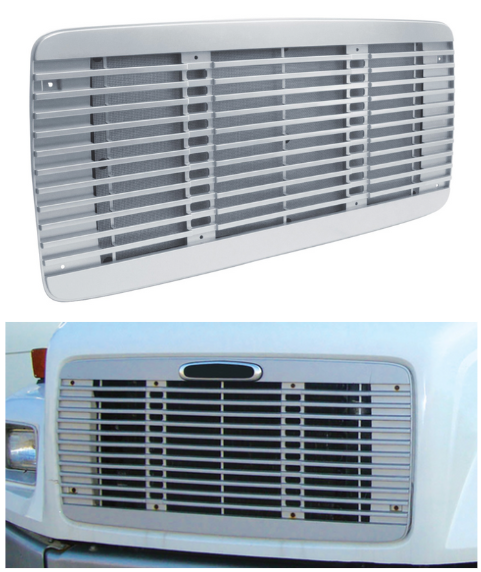 Freightliner FL 60/70/80/106/112 Grille - Silver (Bug Screen Included)