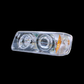 Freightliner FLD Chrome Headlight 9005 60W 9006 51W Sylvania Bulbs Included. Driver Side
