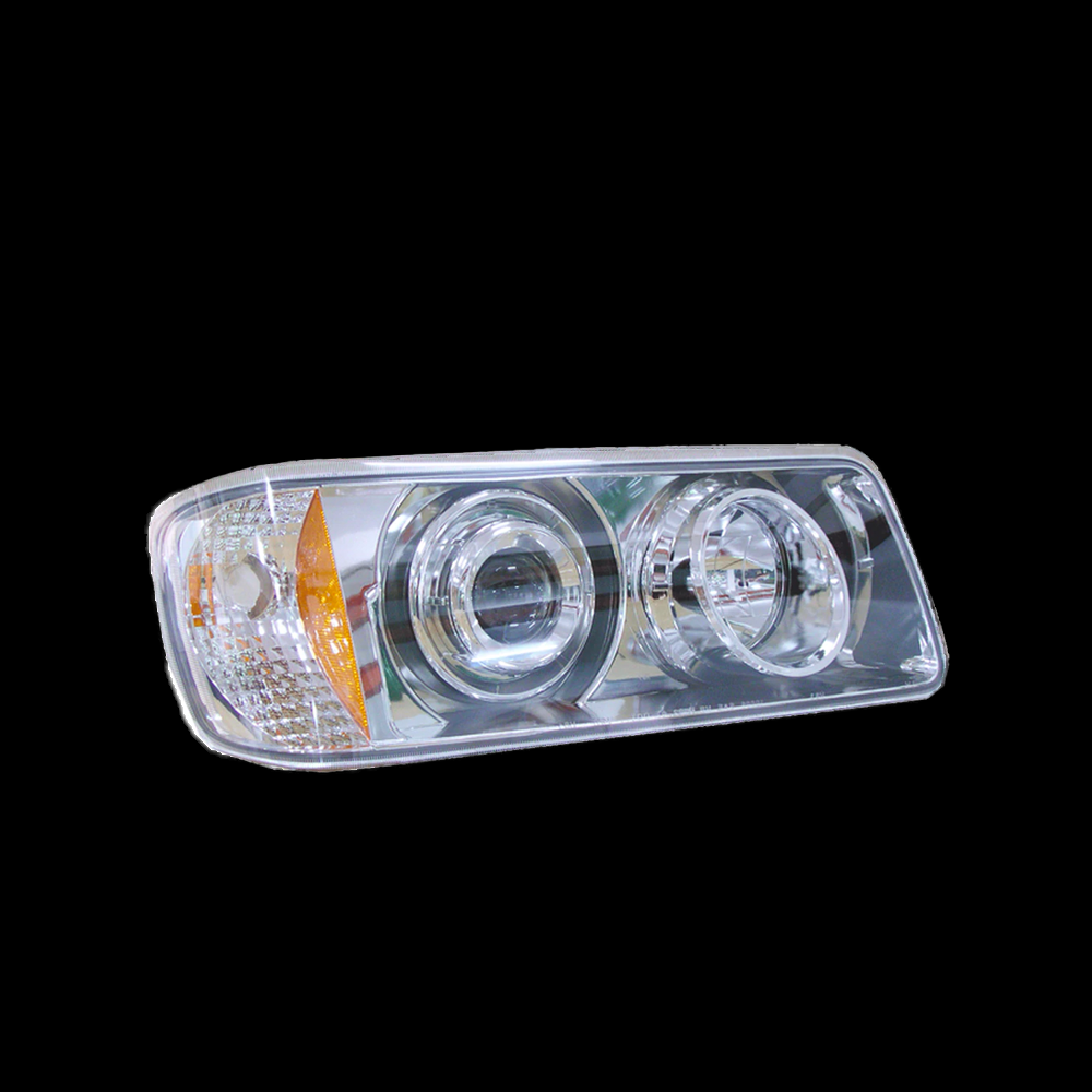 Freightliner FLD Chrome Headlight 9005 60W 9006 51W Sylvania Bulbs Included. Passenger Side