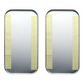 Freightliner Stainless Vent Door Cover - Plain (Pair)