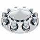 Front Chrome Pointed Axle Cover - Thread on 33mm Nut Cover