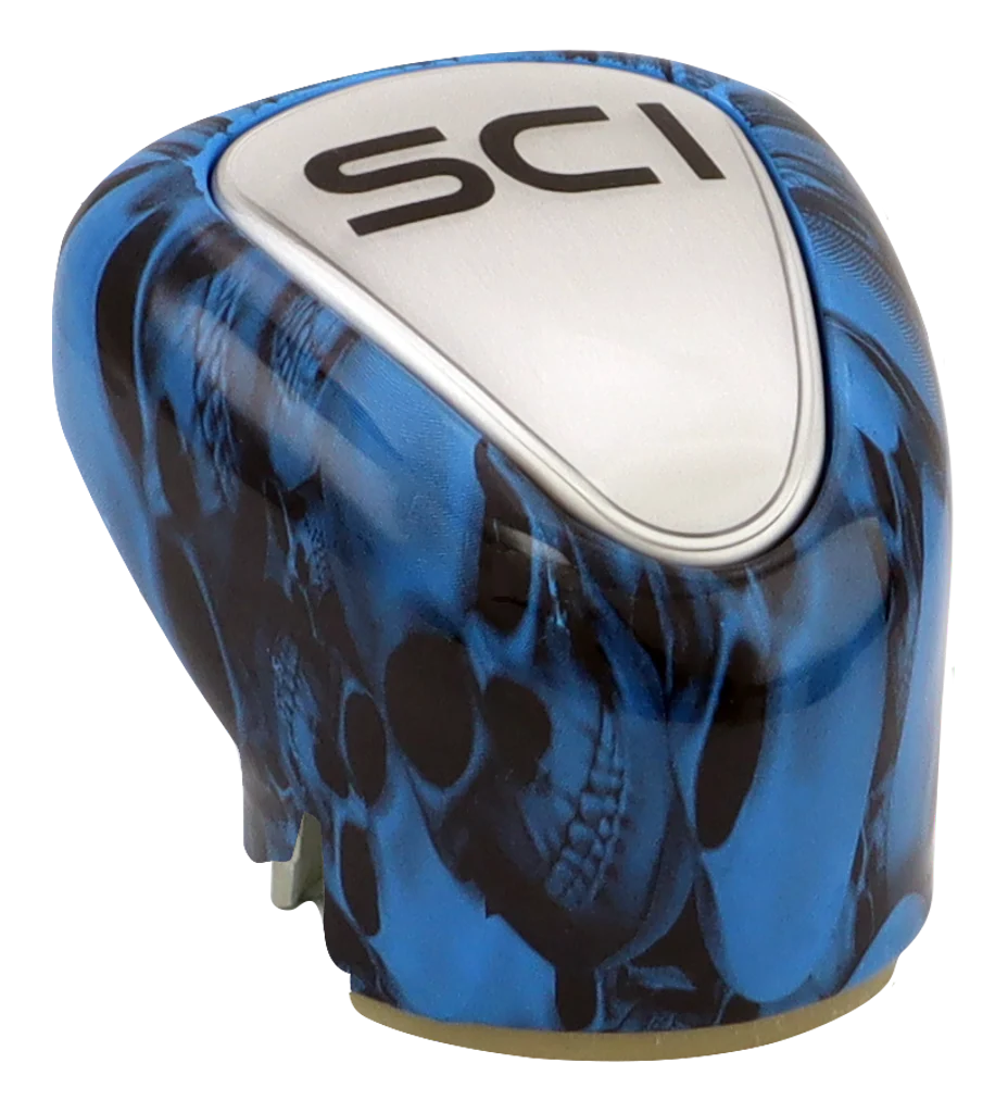 Gear Shift Cover - OEM Style 13/15/18 - Big Skulls Blue