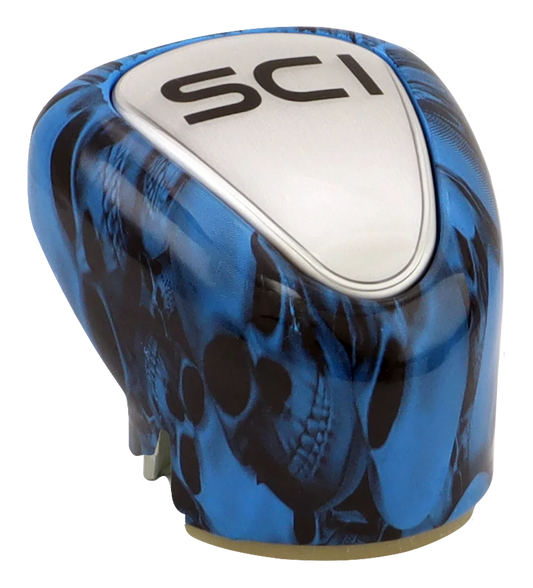 Gear Shift Cover - OEM Style 13/15/18 - Big Skulls Blue