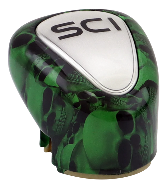 Gear Shift Cover - OEM Style 13/15/18 - Big Skulls Green