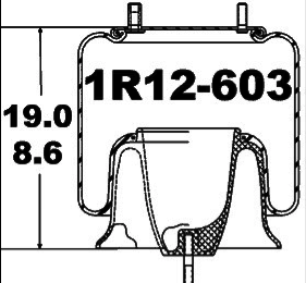 Goodyear Air Bag Spring for Rear Suspensions. fits Freightliner Trucks Replace 9781