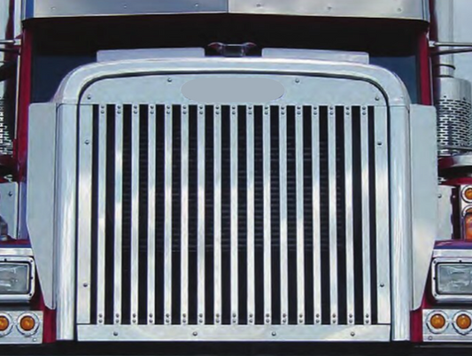 Grill Freightliner FLD/Classic 17 Vertical Bars 1990 & Newer - Grill Surround NOT included.